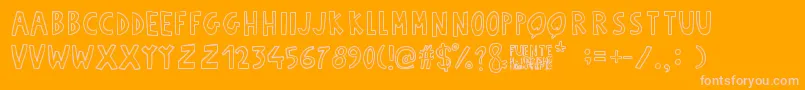 Fuente Manerismo Font – Pink Fonts on Orange Background