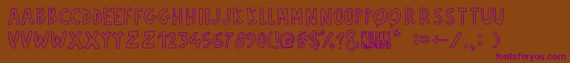 Fuente Manerismo Font – Purple Fonts on Brown Background