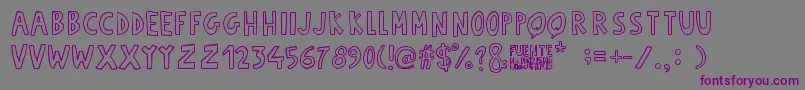 Fuente Manerismo Font – Purple Fonts on Gray Background
