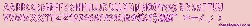Fuente Manerismo Font – Purple Fonts on Pink Background