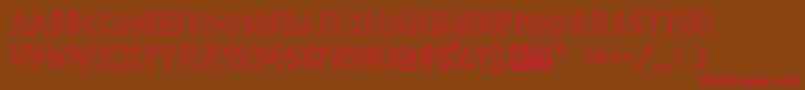 Fuente Manerismo Font – Red Fonts on Brown Background
