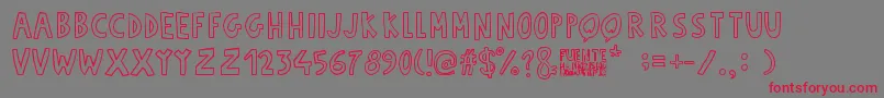Fuente Manerismo Font – Red Fonts on Gray Background