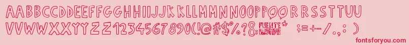 Fuente Manerismo Font – Red Fonts on Pink Background
