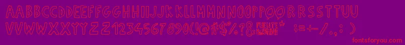 Fuente Manerismo Font – Red Fonts on Purple Background