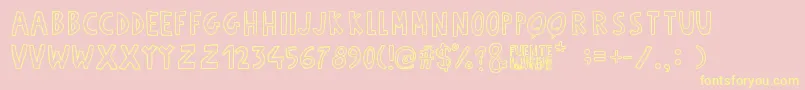 Fuente Manerismo Font – Yellow Fonts on Pink Background