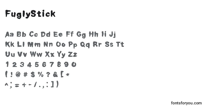 Fuente FuglyStick - alfabeto, números, caracteres especiales