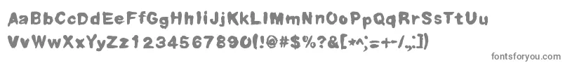 フォントFuglyStick – 白い背景に灰色の文字
