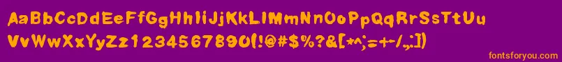 FuglyStick Font – Orange Fonts on Purple Background
