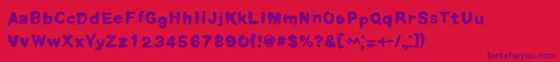 FuglyStick Font – Purple Fonts on Red Background