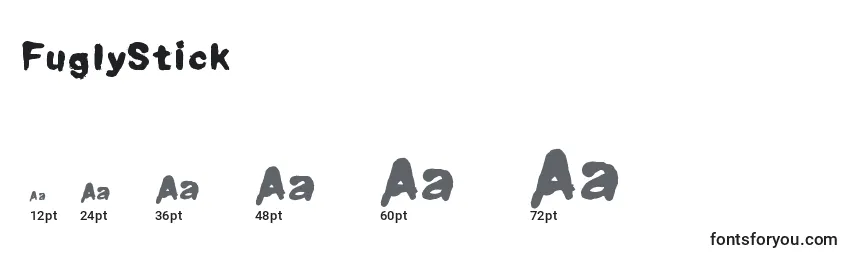FuglyStick Font Sizes