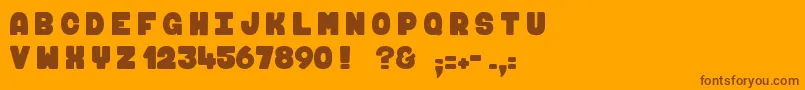 FUGU  MAKI 2 Font – Brown Fonts on Orange Background