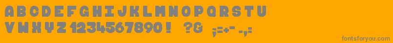 FUGU  MAKI 2 Font – Gray Fonts on Orange Background