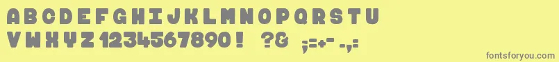 FUGU  MAKI 2-Schriftart – Graue Schriften auf gelbem Hintergrund