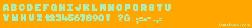 FUGU  MAKI 2-fontti – vihreät fontit oranssilla taustalla