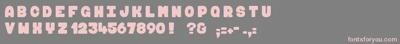 FUGU  MAKI 2-Schriftart – Rosa Schriften auf grauem Hintergrund