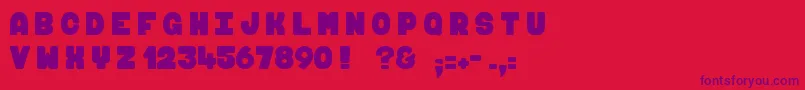 FUGU  MAKI 2 Font – Purple Fonts on Red Background
