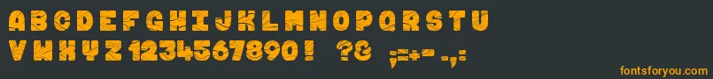 FUGU  MAKI Font – Orange Fonts on Black Background