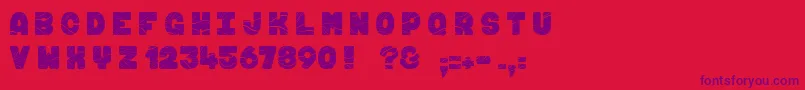 FUGU  MAKI-Schriftart – Violette Schriften auf rotem Hintergrund