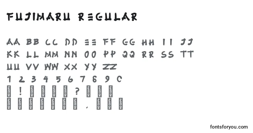 Czcionka Fujimaru Regular – alfabet, cyfry, specjalne znaki