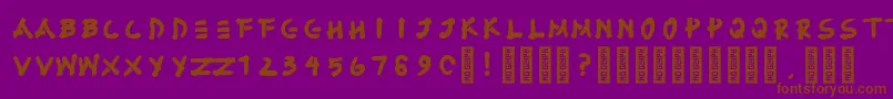 Fujimaru Regular Font – Brown Fonts on Purple Background