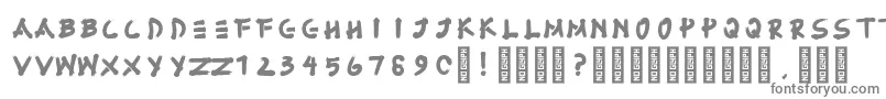 フォントFujimaru Regular – 白い背景に灰色の文字