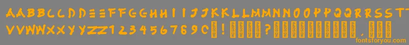 Fujimaru Regular Font – Orange Fonts on Gray Background