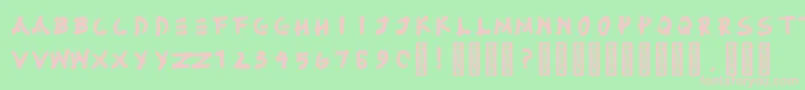 Fujimaru Regular Font – Pink Fonts on Green Background