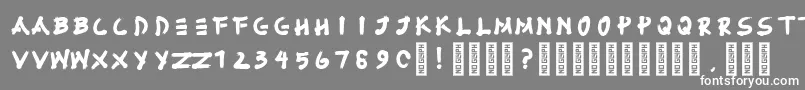 フォントFujimaru Regular – 灰色の背景に白い文字
