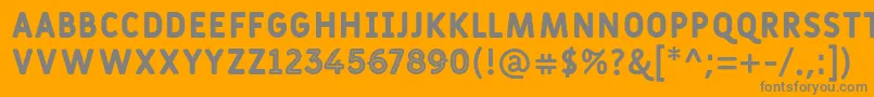 Fulbo Tano Font – Gray Fonts on Orange Background