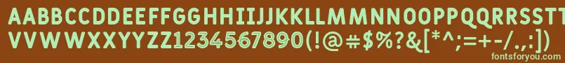 Шрифт Fulbo Tano – зелёные шрифты на коричневом фоне