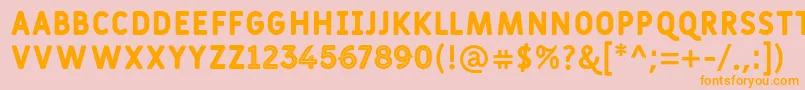 Fulbo Tano Font – Orange Fonts on Pink Background