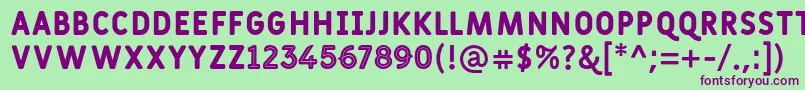 Fulbo Tano Font – Purple Fonts on Green Background
