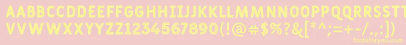 Fulbo Tano Font – Yellow Fonts on Pink Background