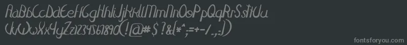 Czcionka Fulgura – szare czcionki na czarnym tle
