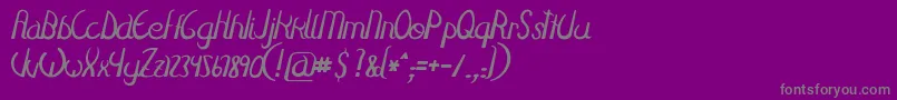フォントFulgura – 紫の背景に灰色の文字