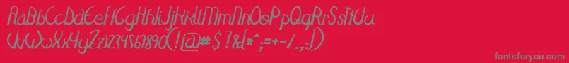 Fulgura Font – Gray Fonts on Red Background