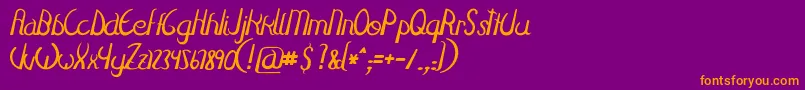 Шрифт Fulgura – оранжевые шрифты на фиолетовом фоне