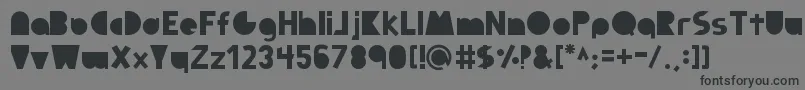 フォントFull Circle – 黒い文字の灰色の背景