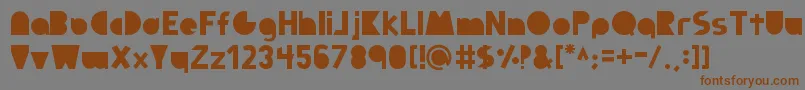 Więcej informacji o czcionce Full Circle Czcionka Full Circle – brązowe czcionki na szarym tle