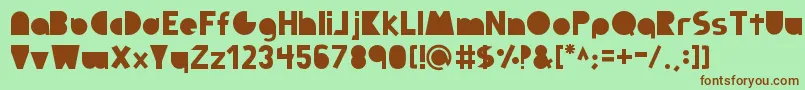 More about Full Circle Font Full Circle Font – Brown Fonts on Green Background