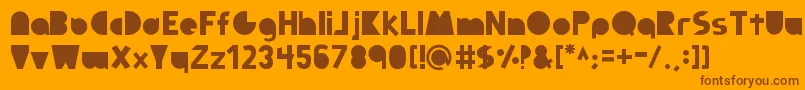 Full Circle Font – Brown Fonts on Orange Background