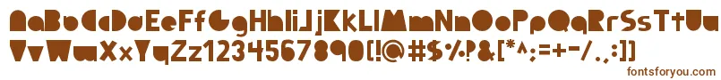 Шрифт Full Circle – коричневые шрифты на белом фоне