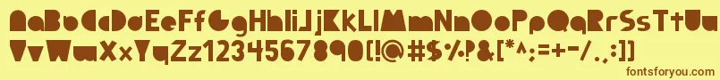 More about Full Circle Font Full Circle Font – Brown Fonts on Yellow Background