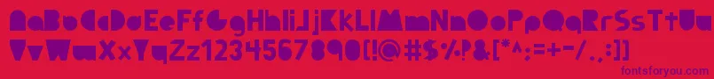 Full Circle Font – Purple Fonts on Red Background