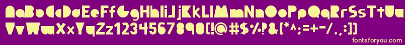 Czcionka Full Circle – żółte czcionki na fioletowym tle