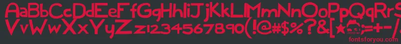 Full Dece Sans 1 0 Font – Red Fonts on Black Background