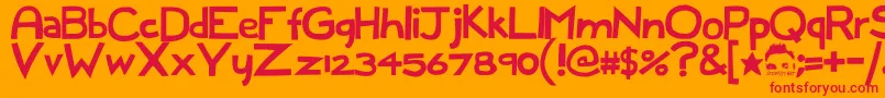 Full Dece Sans 1 0 Font – Red Fonts on Orange Background