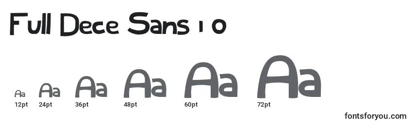 Größen der Schriftart Full Dece Sans 1 0