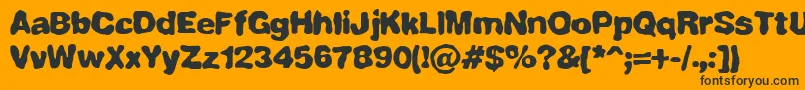 fullcomp Font – Black Fonts on Orange Background