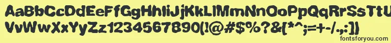 fullcomp Font – Black Fonts on Yellow Background